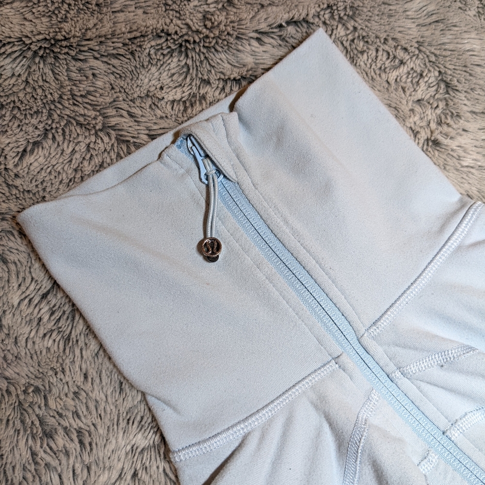 Lululemon Light Baby Blue In Stride Define Full Zip Jacket Pockets Size 2 - Picture 6 of 8